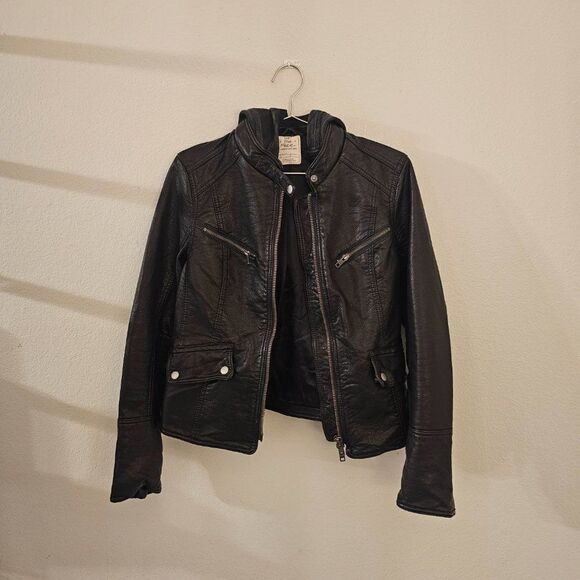 We the Free Monroe Hooded Vegan Jacket Sz S - Picture 3 of 6